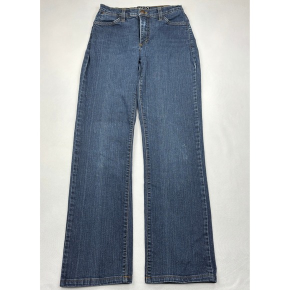 NYDJ Denim - NYDJ Jeans Womens 4 Dark Wash Stretch‎ Straight Leg Denim Pants Made in USA 4
